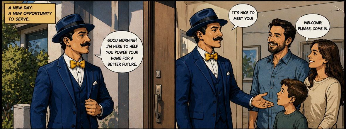 Caballero's comic strip panel 1