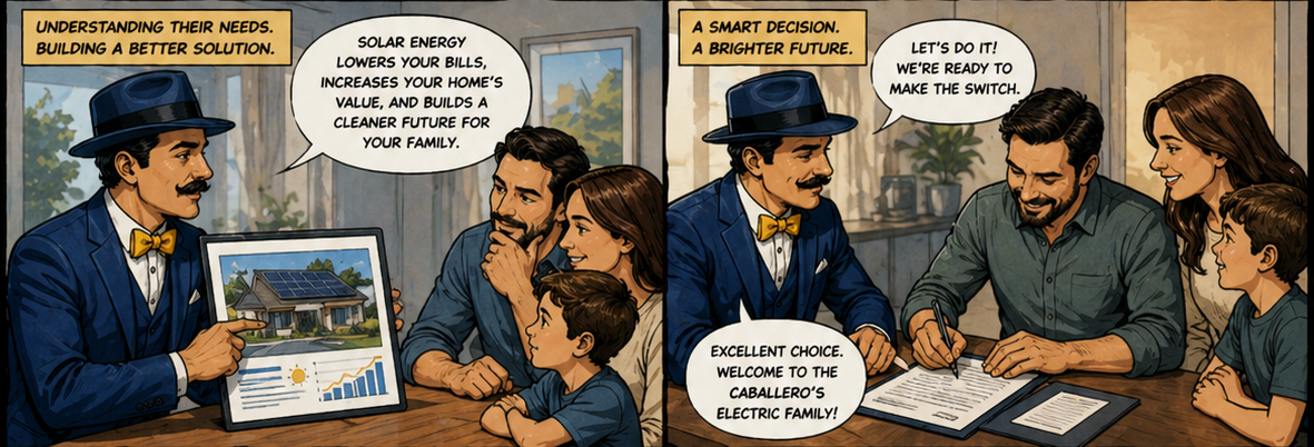 Caballero's comic strip panel 2