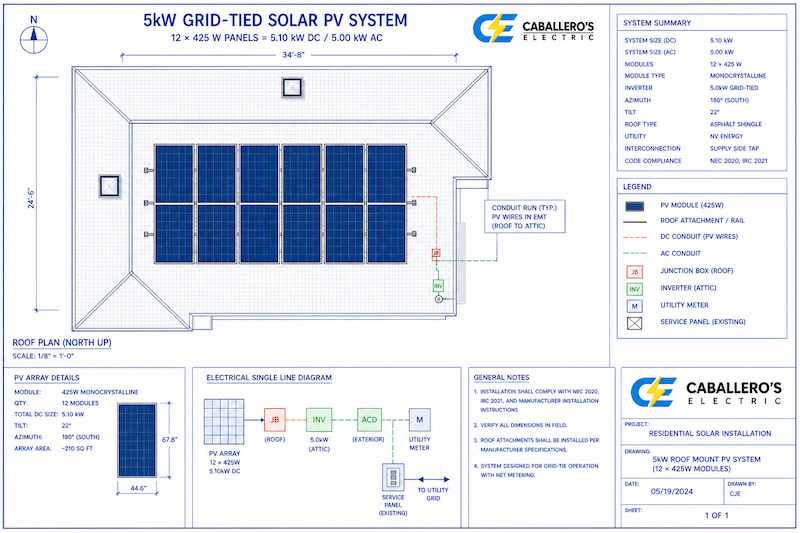 Small home solar package